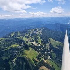 Flugwegposition um 11:24:03: Aufgenommen in der Nähe von Göstling an der Ybbs, 3345, Österreich in 2407 Meter